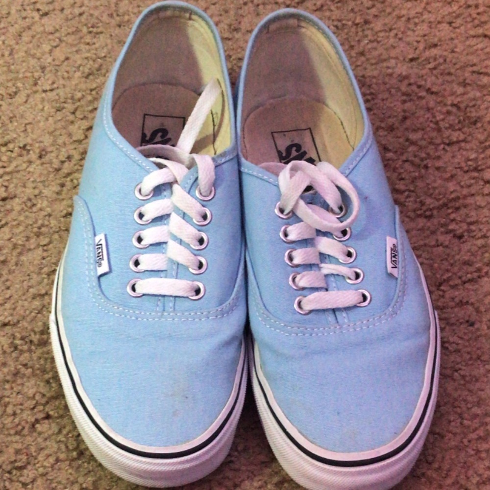 baby blue vans authentic low rise shoes